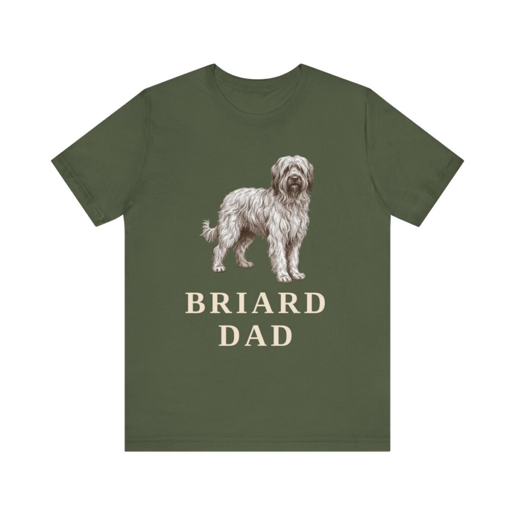 Briard Dad Shirt, Vintage Dog Sketch Tee, Dog Dad Gift Briard Dad Shirt, Vintage Dog Sketch Tee, Dog Dad Gift