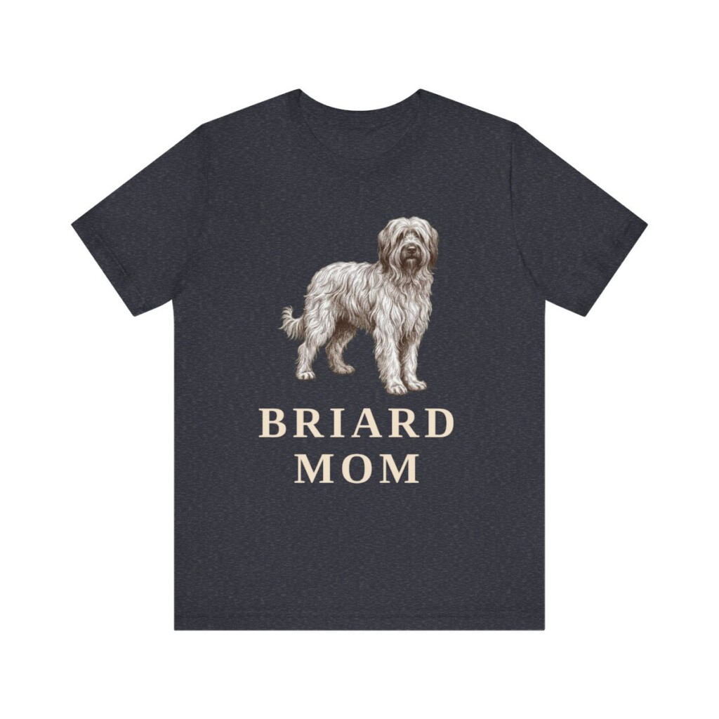 Briard Mom Shirt, Vintage Dog Sketch Tee, Dog Mom Gift Briard Mom Shirt, Vintage Dog Sketch Tee, Dog Mom Gift