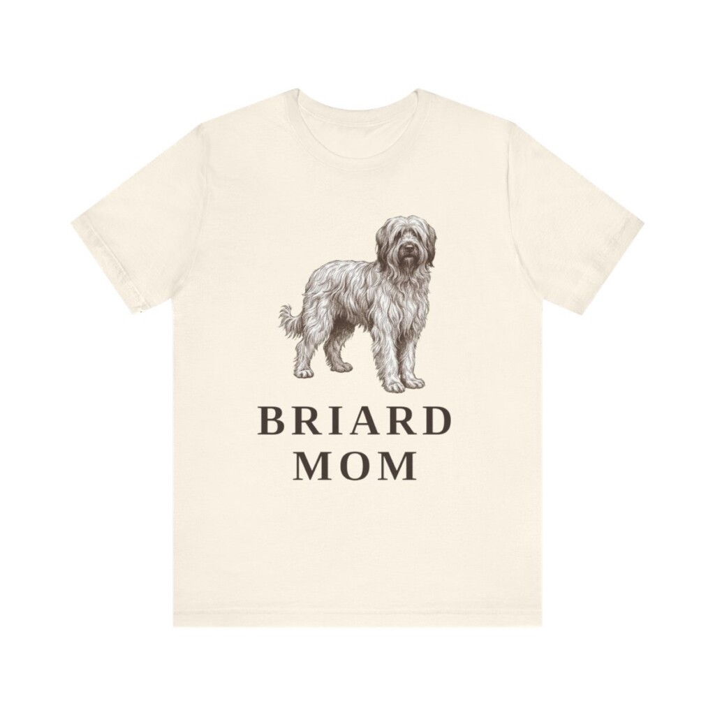 Briard Mom Shirt, Vintage Dog Sketch Tee, Dog Mom Gift Briard Mom Shirt, Vintage Dog Sketch Tee, Dog Mom Gift