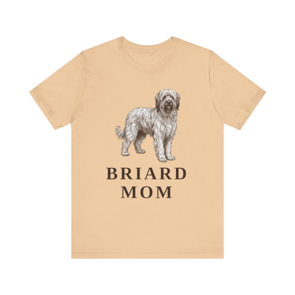 Briard Mom Shirt, Vintage Dog Sketch Tee, Dog Mom Gift Briard Mom Shirt, Vintage Dog Sketch Tee, Dog Mom Gift