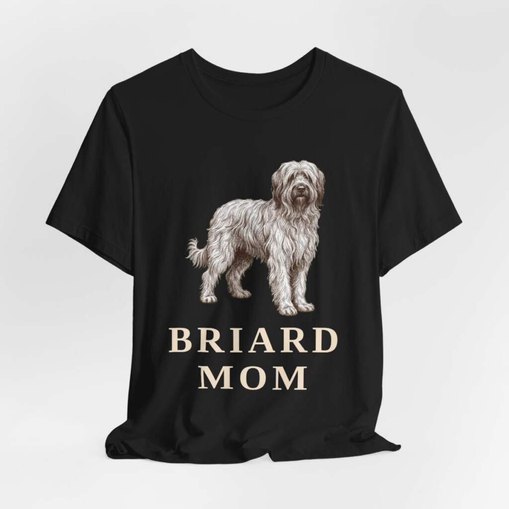 Briard Mom Shirt, Vintage Dog Sketch Tee, Dog Mom Gift Briard Mom Shirt, Vintage Dog Sketch Tee, Dog Mom Gift