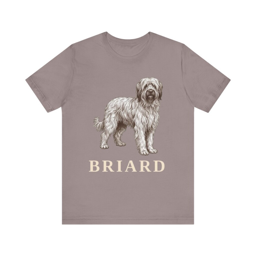 Briard Lover Shirt, Vintage Dog Sketch Tee, Dog Lover Gift