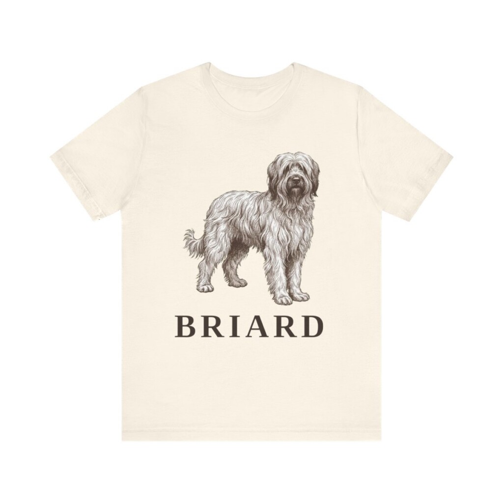Briard Lover Shirt, Vintage Dog Sketch Tee, Dog Lover Gift