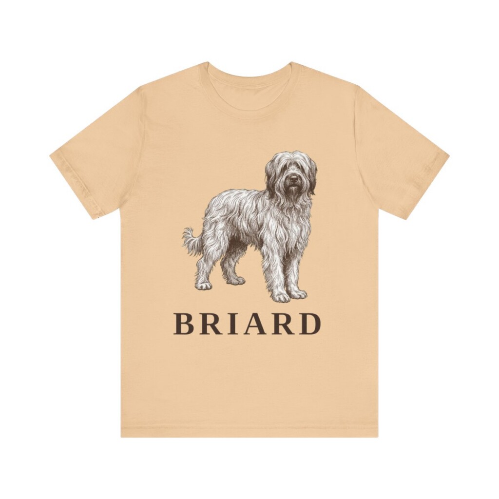 Briard Lover Shirt, Vintage Dog Sketch Tee, Dog Lover Gift
