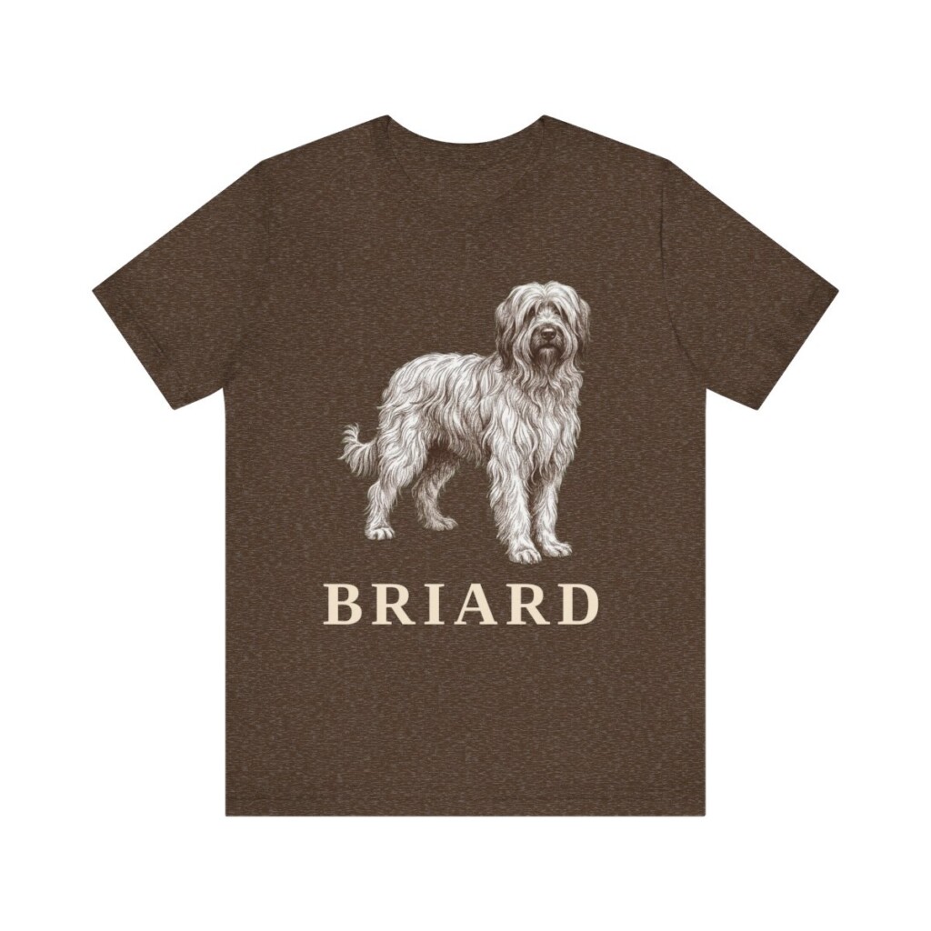 Briard Lover Shirt, Vintage Dog Sketch Tee, Dog Lover Gift