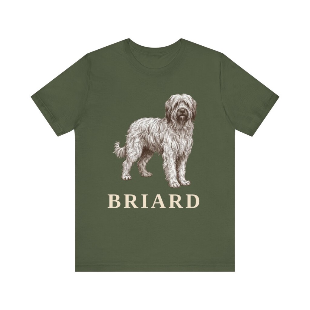 Briard Lover Shirt, Vintage Dog Sketch Tee, Dog Lover Gift