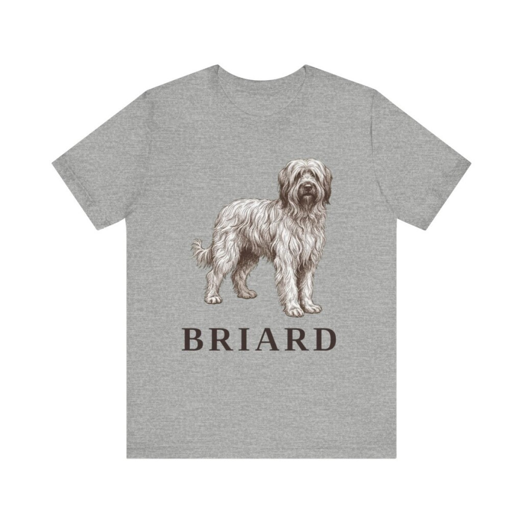 Briard Lover Shirt, Vintage Dog Sketch Tee, Dog Lover Gift