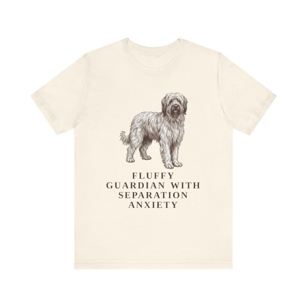 Briard Humor Shirt, Vintage Dog Sketch Tee, Dog Humor Gift