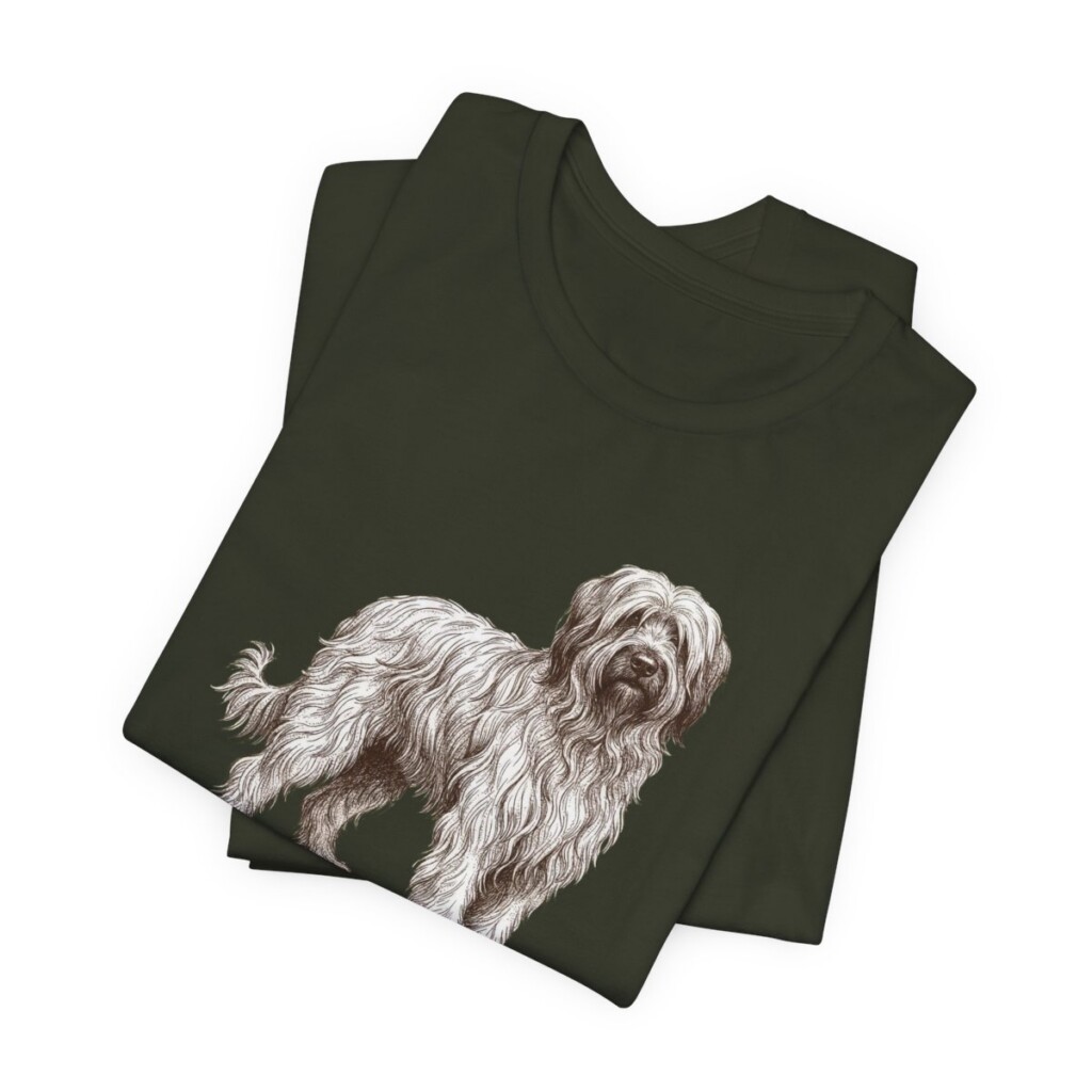 Briard Humor Shirt, Vintage Dog Sketch Tee, Dog Humor Gift