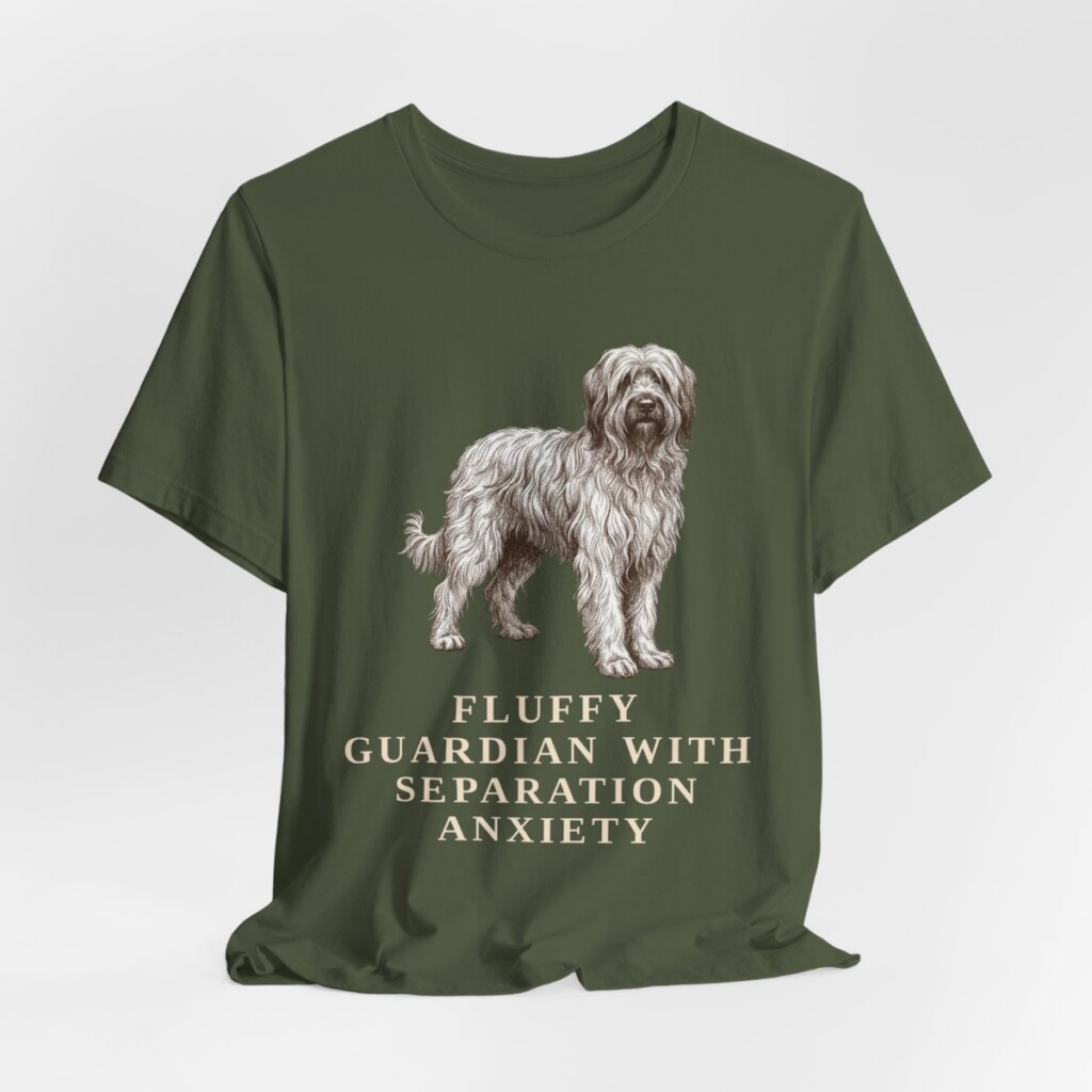 Briard Humor Shirt, Vintage Dog Sketch Tee, Dog Humor Gift