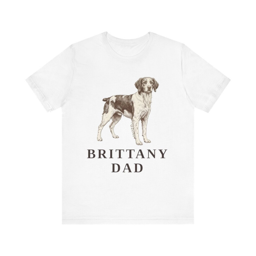 Brittany Dad Shirt, Vintage Dog Sketch Tee, Dog Dad Gift