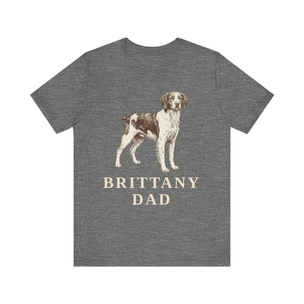 Brittany Dad Shirt, Vintage Dog Sketch Tee, Dog Dad Gift