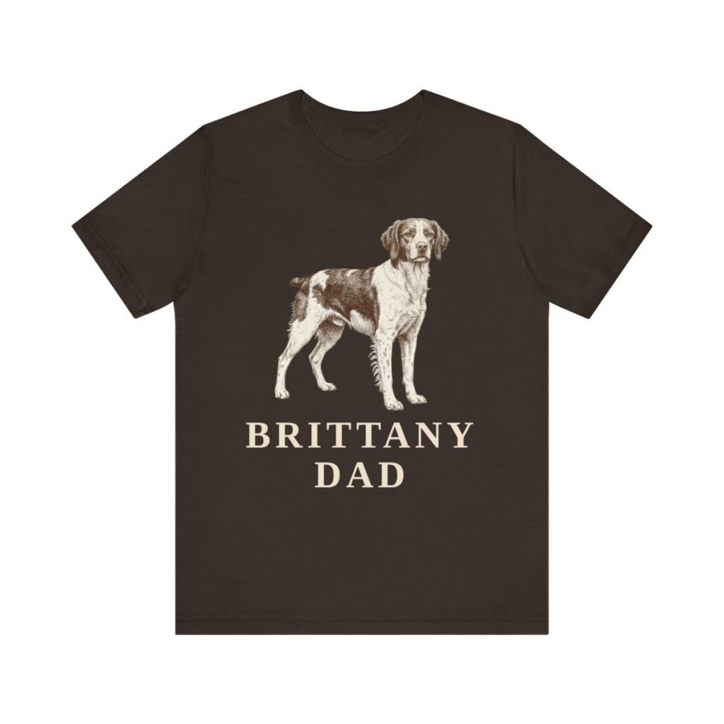 Brittany Dad Shirt, Vintage Dog Sketch Tee, Dog Dad Gift