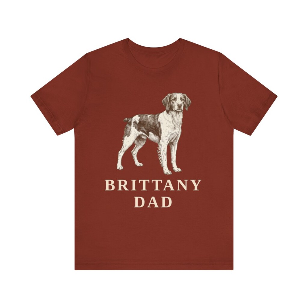 Brittany Dad Shirt, Vintage Dog Sketch Tee, Dog Dad Gift