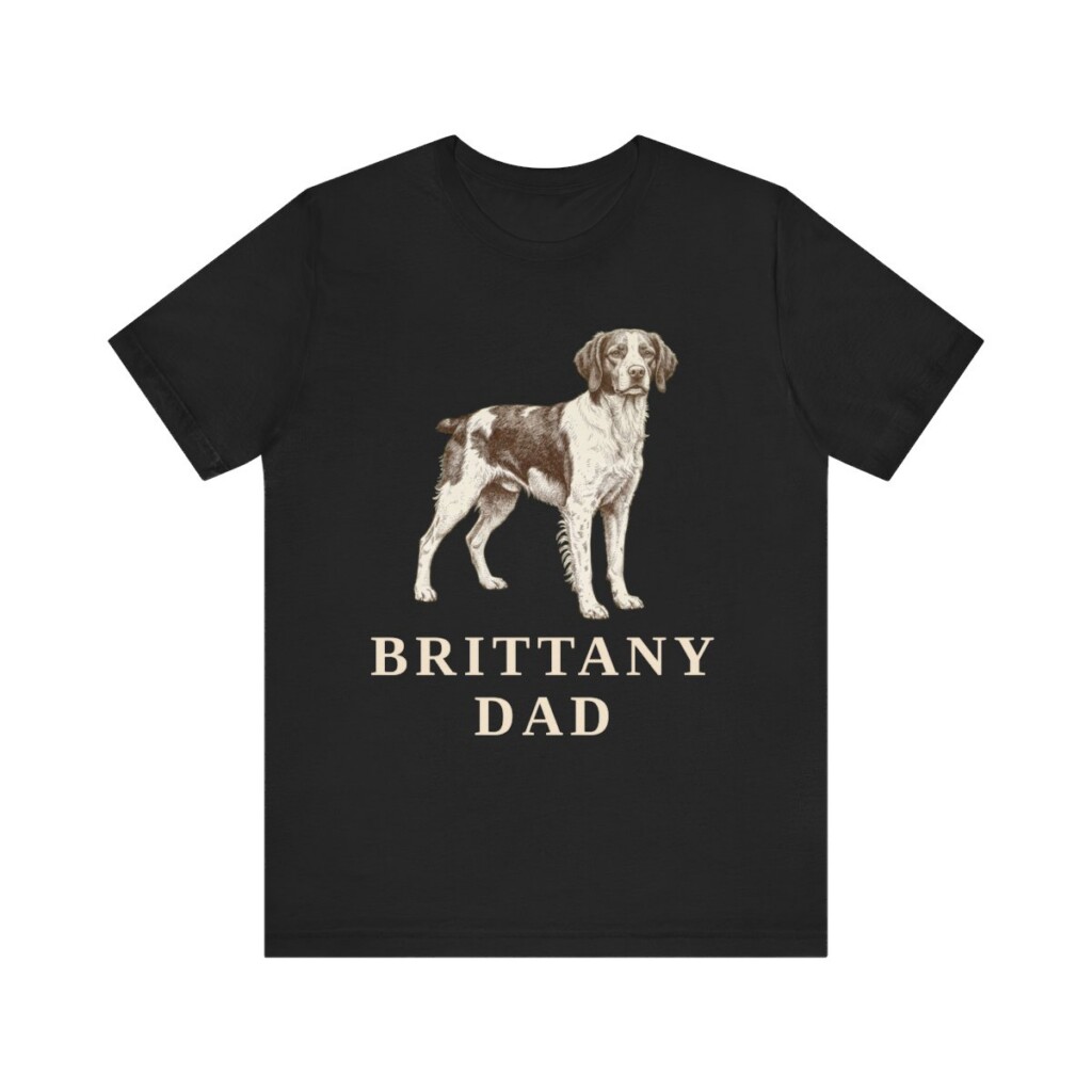 Brittany Dad Shirt, Vintage Dog Sketch Tee, Dog Dad Gift
