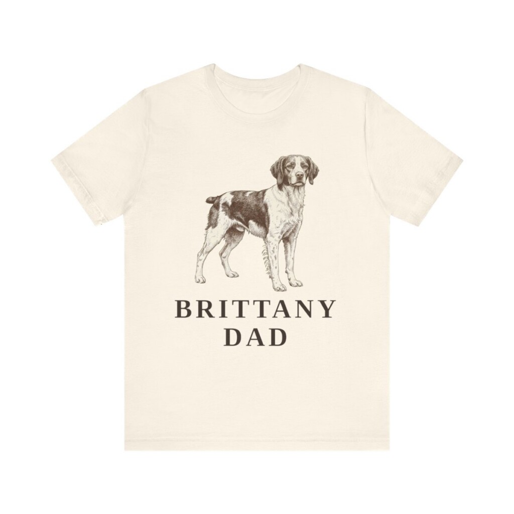 Brittany Dad Shirt, Vintage Dog Sketch Tee, Dog Dad Gift
