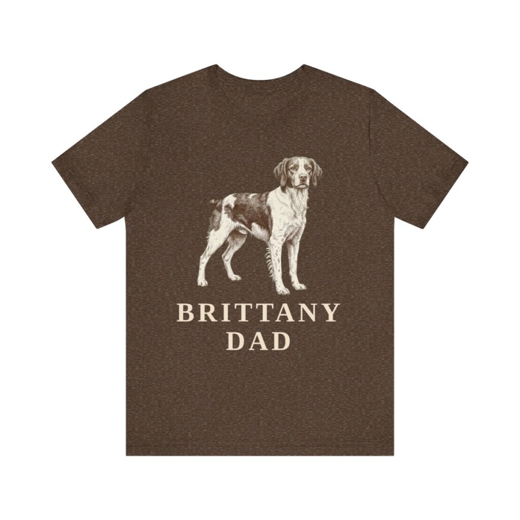 Brittany Dad Shirt, Vintage Dog Sketch Tee, Dog Dad Gift