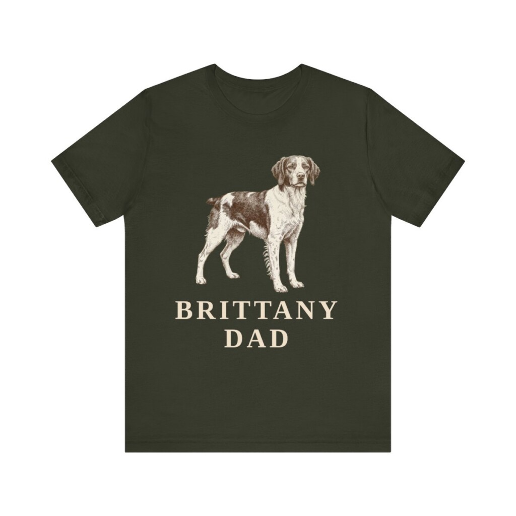 Brittany Dad Shirt, Vintage Dog Sketch Tee, Dog Dad Gift