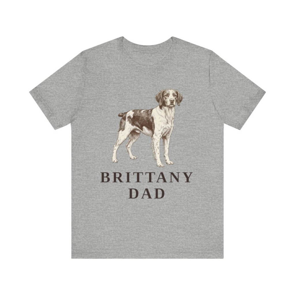 Brittany Dad Shirt, Vintage Dog Sketch Tee, Dog Dad Gift