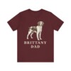 Brittany Dad Shirt, Vintage Dog Sketch Tee, Dog Dad Gift