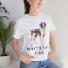 Brittany Dad Shirt, Vintage Dog Sketch Tee, Dog Dad Gift