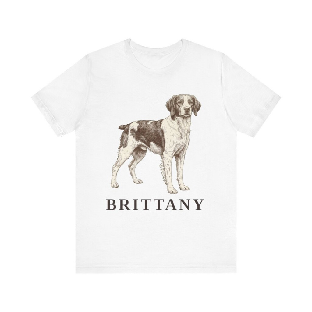 Brittany Lover Shirt, Vintage Dog Sketch Tee, Dog Lover Gift