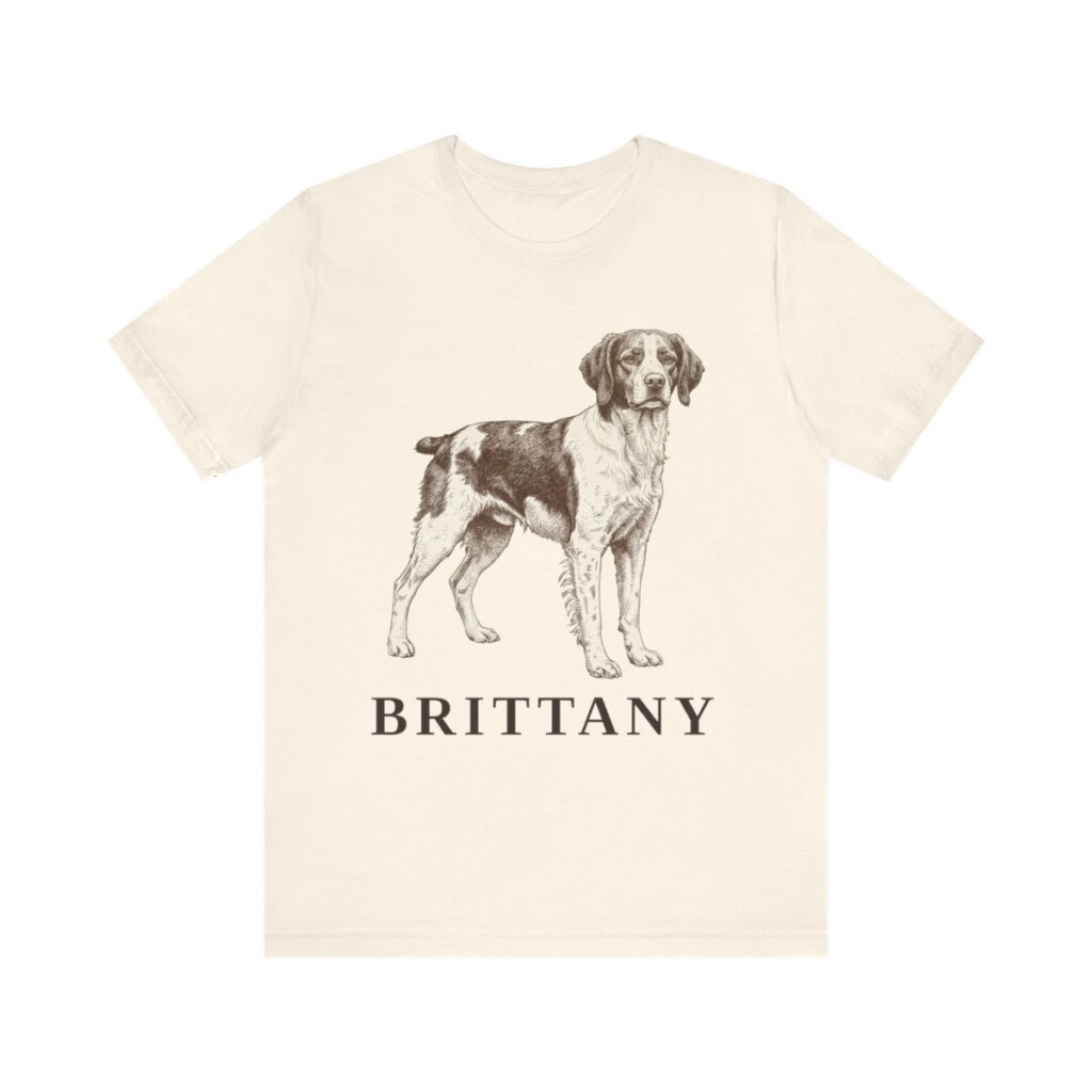 Brittany Lover Shirt, Vintage Dog Sketch Tee, Dog Lover Gift