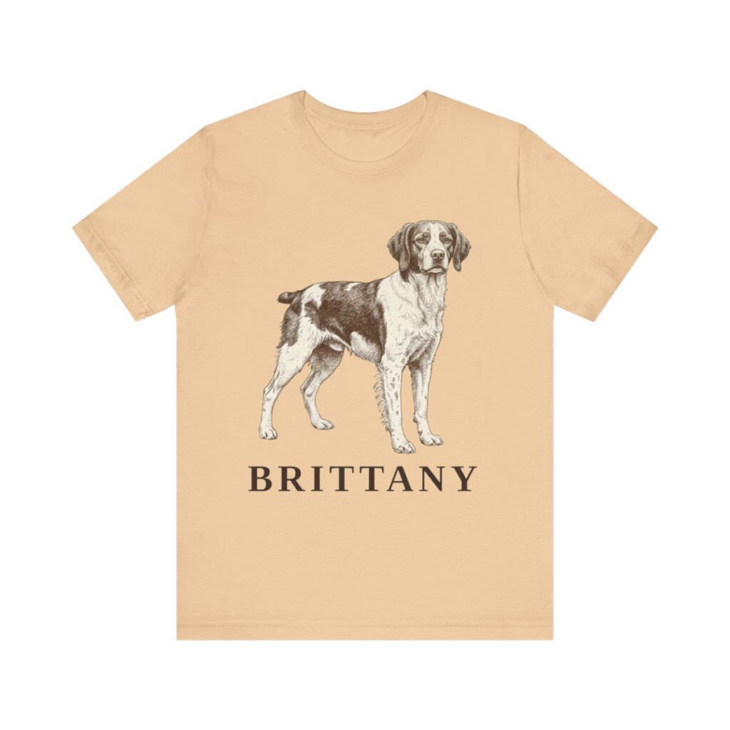 Brittany Lover Shirt, Vintage Dog Sketch Tee, Dog Lover Gift