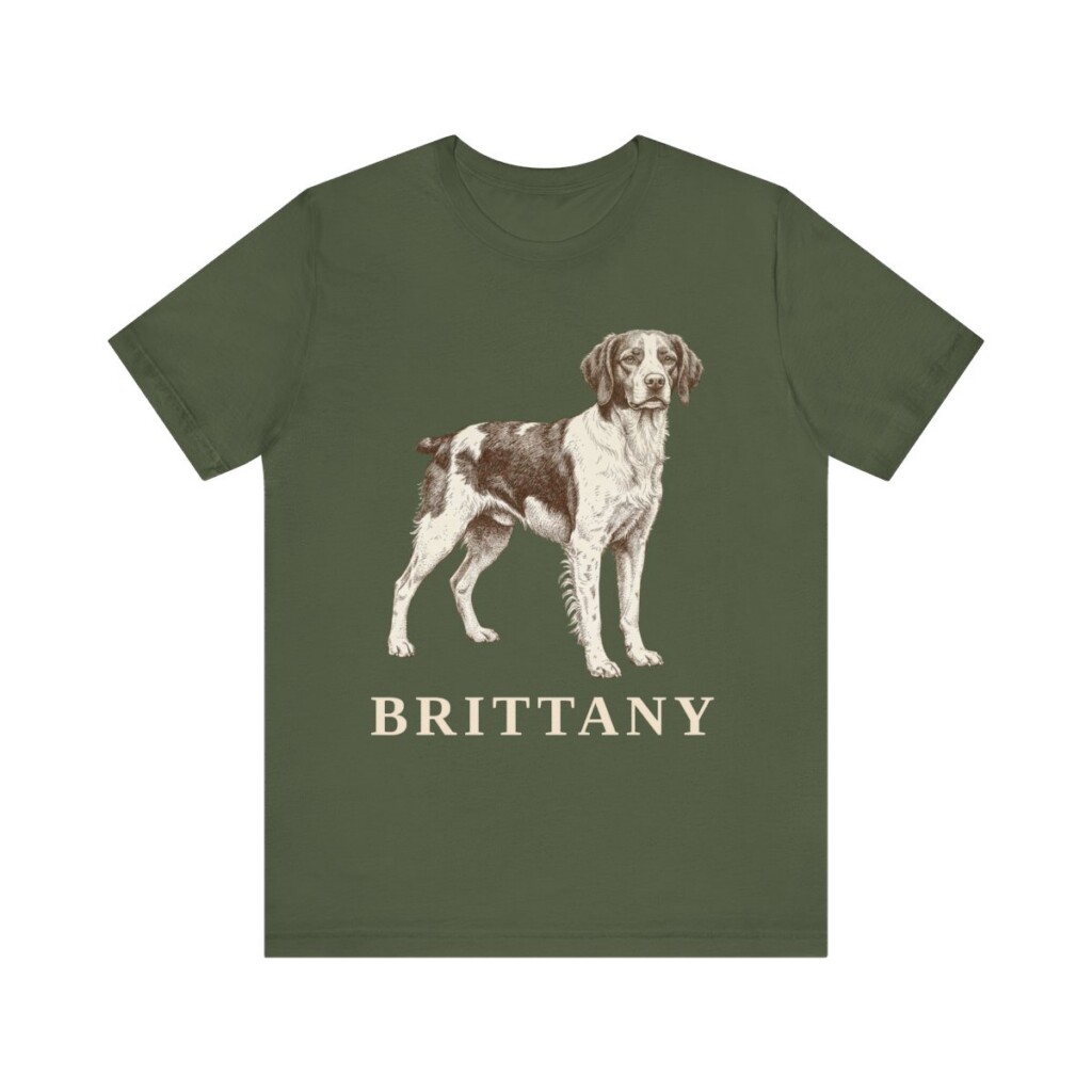 Brittany Lover Shirt, Vintage Dog Sketch Tee, Dog Lover Gift