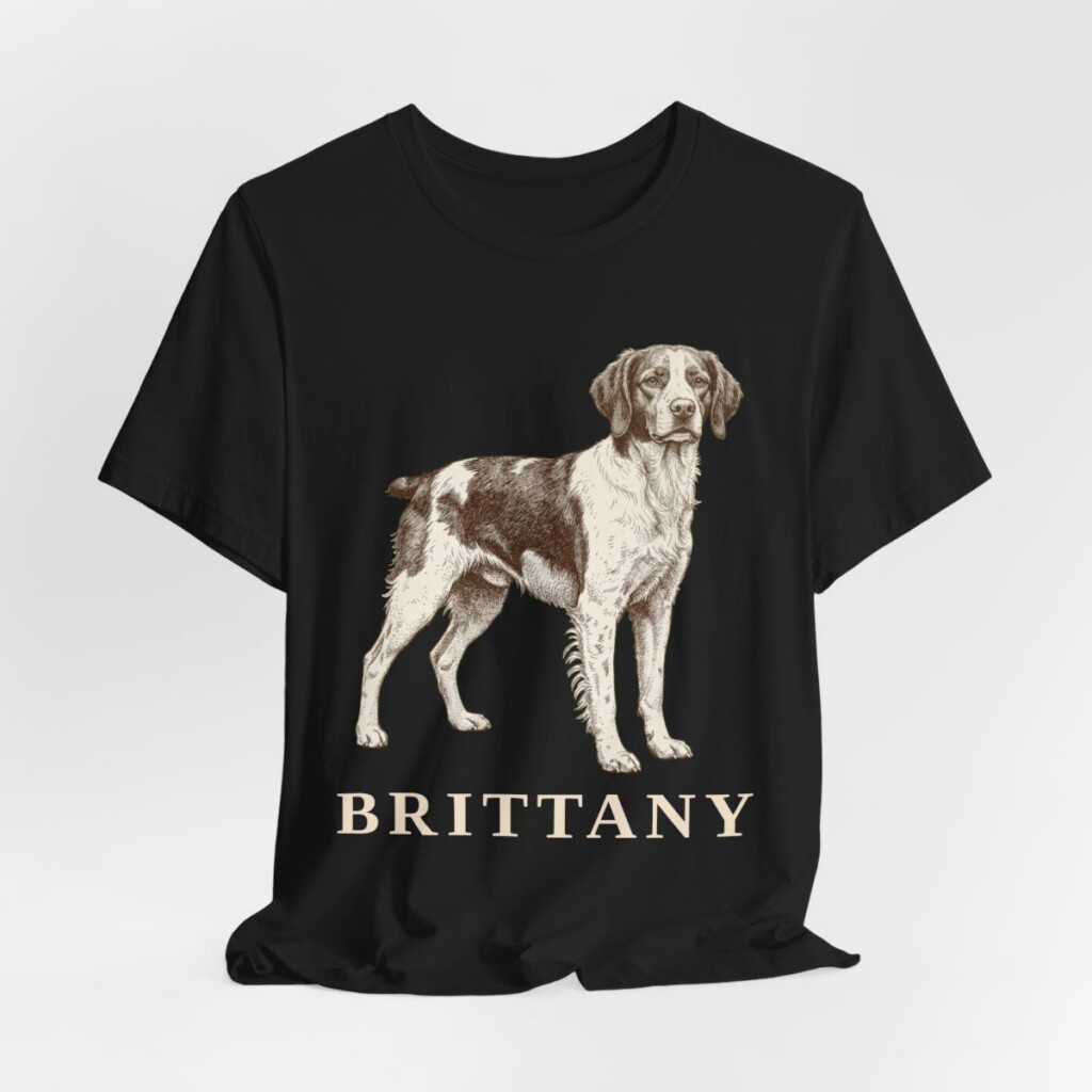 Brittany Lover Shirt, Vintage Dog Sketch Tee, Dog Lover Gift