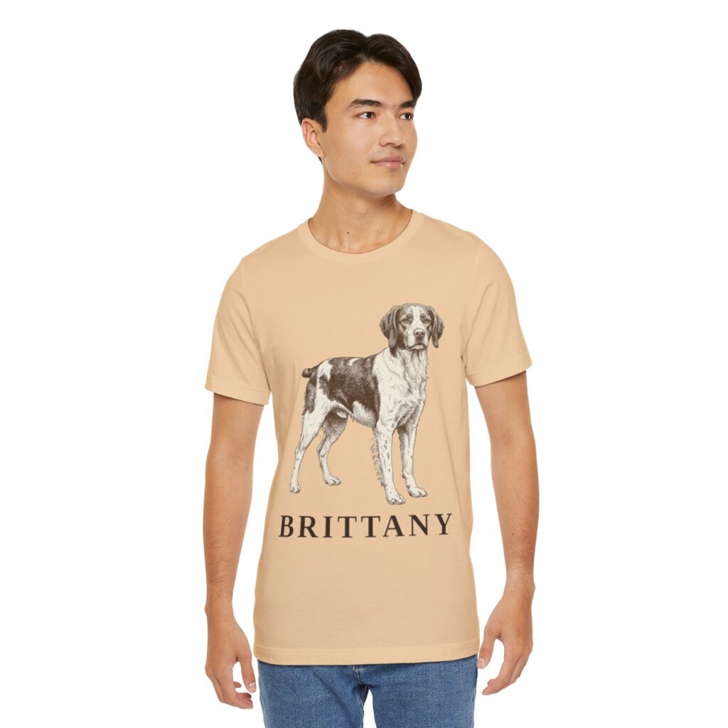 Brittany Lover Shirt, Vintage Dog Sketch Tee, Dog Lover Gift