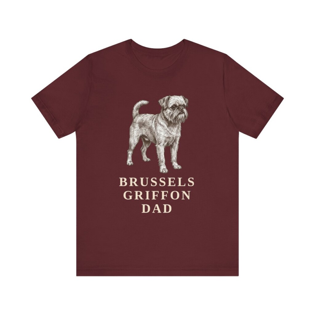 Brussels Griffon Dad Shirt, Vintage Dog Sketch Tee, Dog Dad Gift