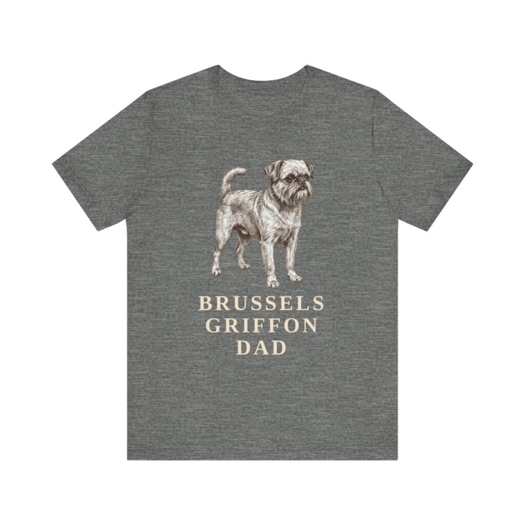 Brussels Griffon Dad Shirt, Vintage Dog Sketch Tee, Dog Dad Gift