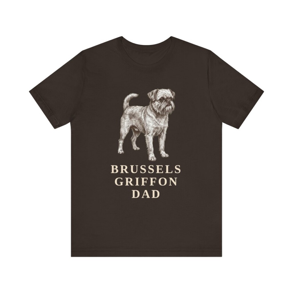 Brussels Griffon Dad Shirt, Vintage Dog Sketch Tee, Dog Dad Gift
