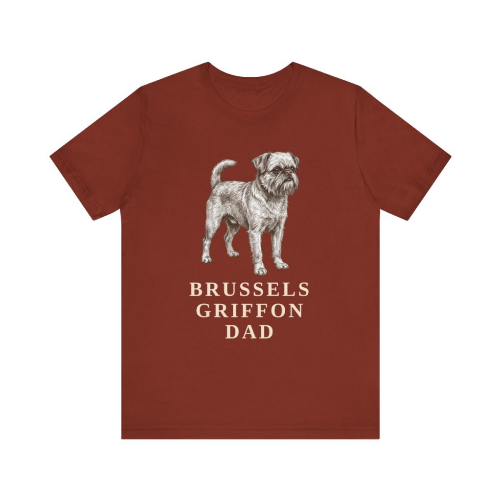 Brussels Griffon Dad Shirt, Vintage Dog Sketch Tee, Dog Dad Gift