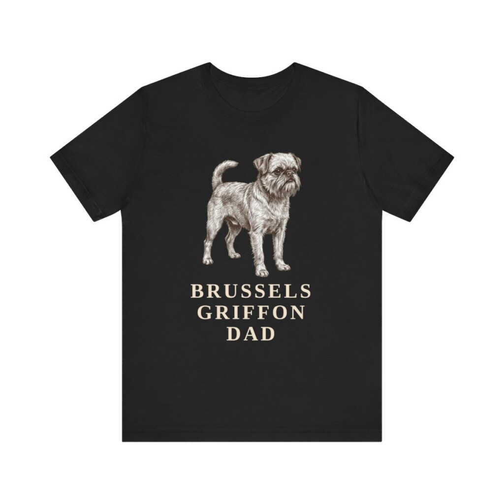 Brussels Griffon Dad Shirt, Vintage Dog Sketch Tee, Dog Dad Gift