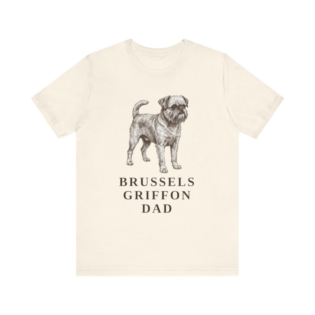 Brussels Griffon Dad Shirt, Vintage Dog Sketch Tee, Dog Dad Gift