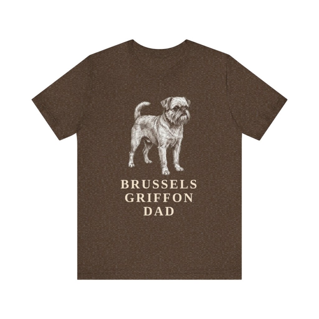 Brussels Griffon Dad Shirt, Vintage Dog Sketch Tee, Dog Dad Gift