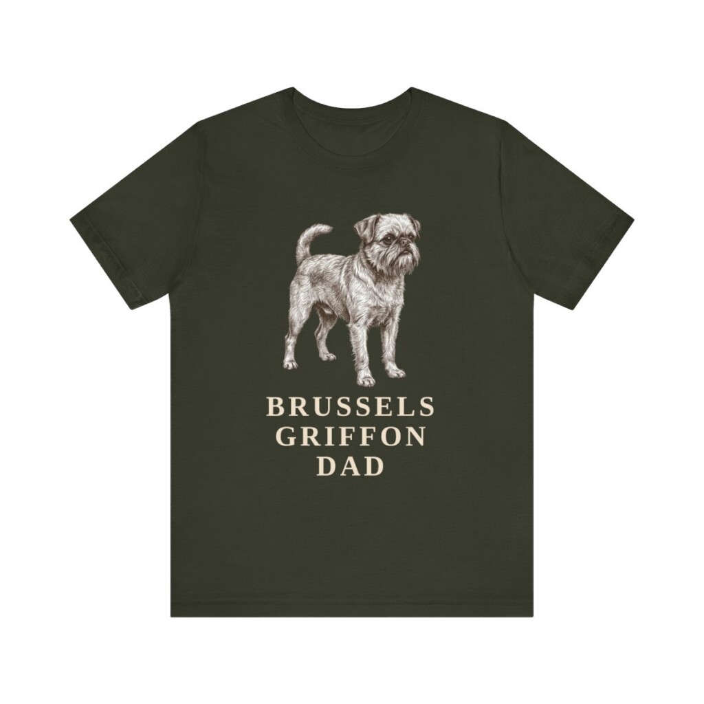 Brussels Griffon Dad Shirt, Vintage Dog Sketch Tee, Dog Dad Gift