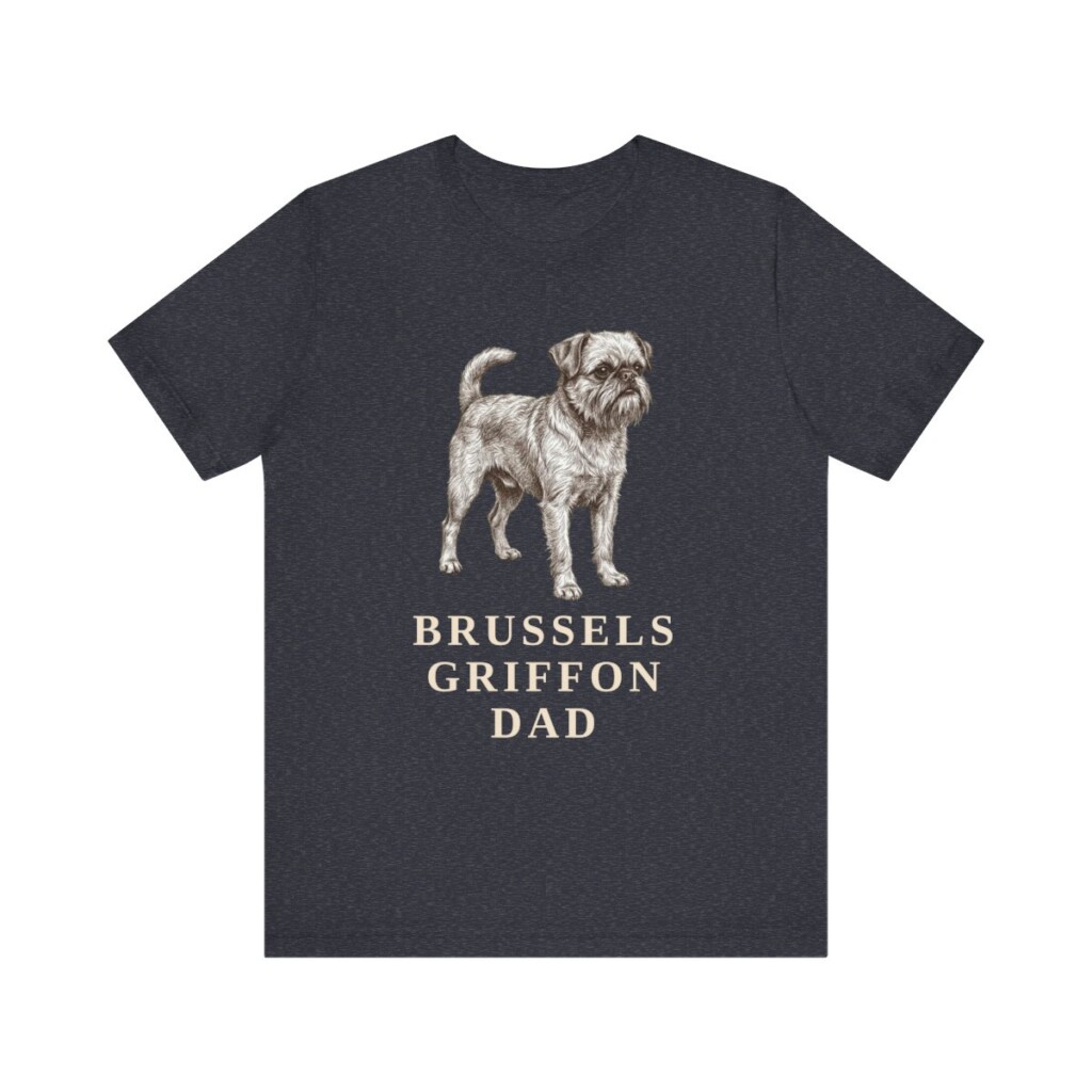 Brussels Griffon Dad Shirt, Vintage Dog Sketch Tee, Dog Dad Gift