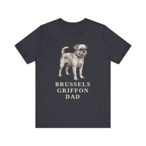 Brussels Griffon Dad Shirt, Vintage Dog Sketch Tee, Dog Dad Gift