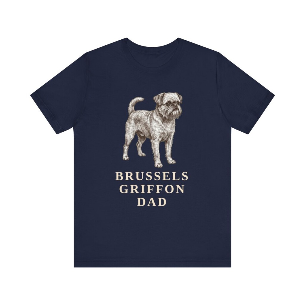 Brussels Griffon Dad Shirt, Vintage Dog Sketch Tee, Dog Dad Gift