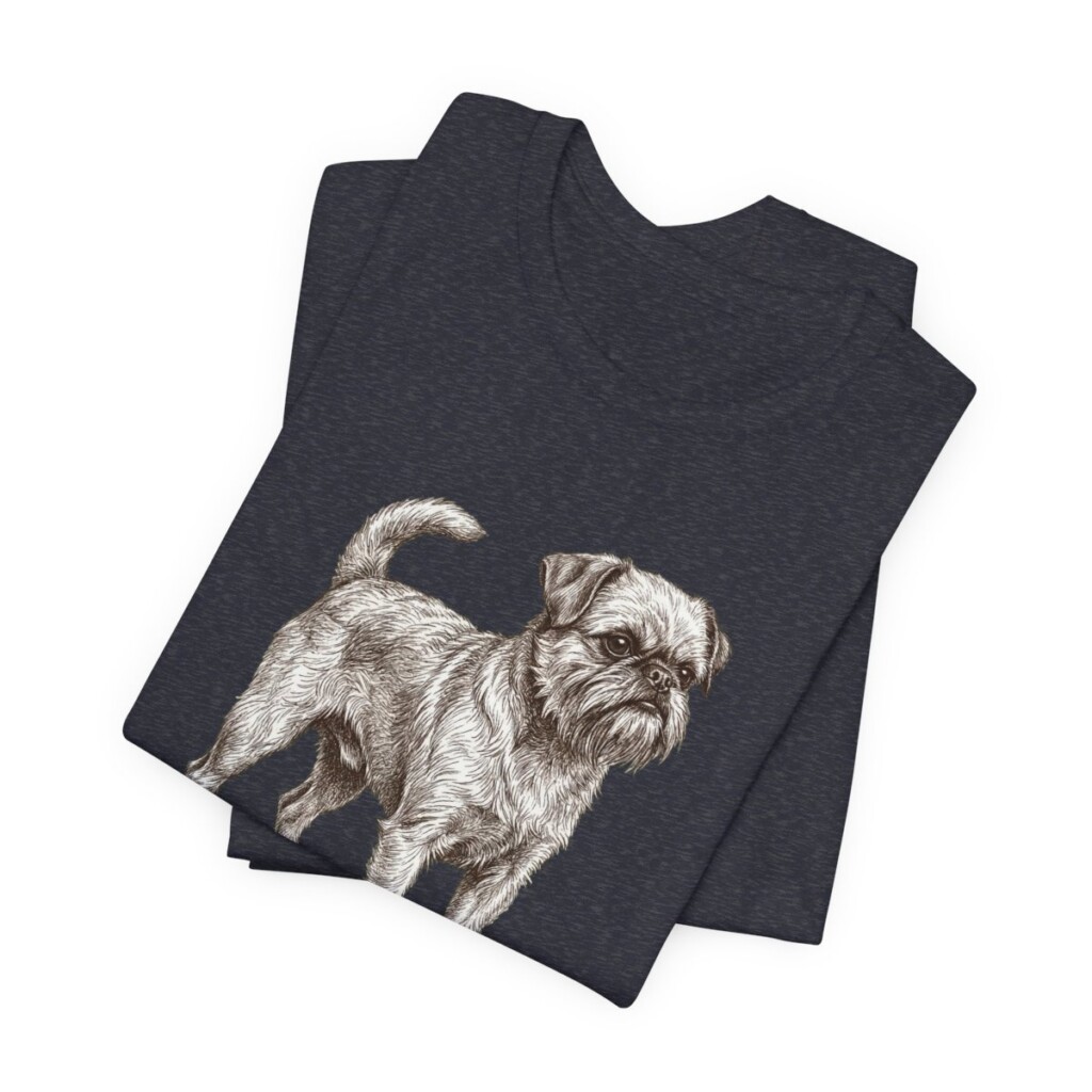 Brussels Griffon Humor Shirt, Vintage Dog Sketch Tee, Dog Humor Gift