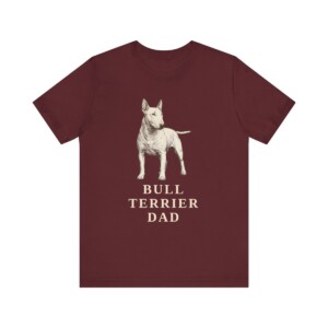 Bull Terrier Dad Shirt, Vintage Dog Sketch Tee, Dog Dad Gift