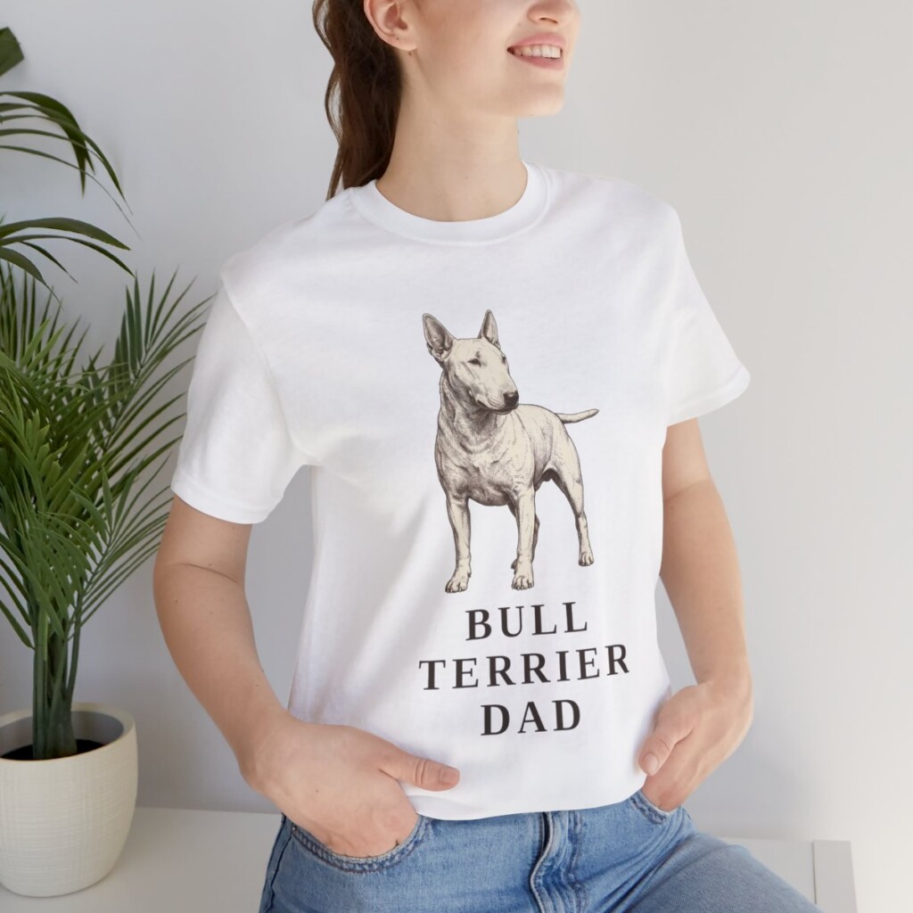 Bull Terrier Dad Shirt, Vintage Dog Sketch Tee, Dog Dad Gift Bull Terrier Dad Shirt, Vintage Dog Sketch Tee, Dog Dad Gift