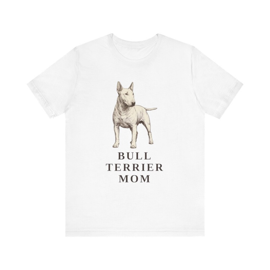 Bull Terrier Mom Shirt, Vintage Dog Sketch Tee, Dog Mom Gift