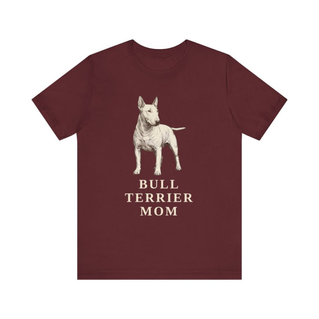 Bull Terrier Mom Shirt, Vintage Dog Sketch Tee, Dog Mom Gift