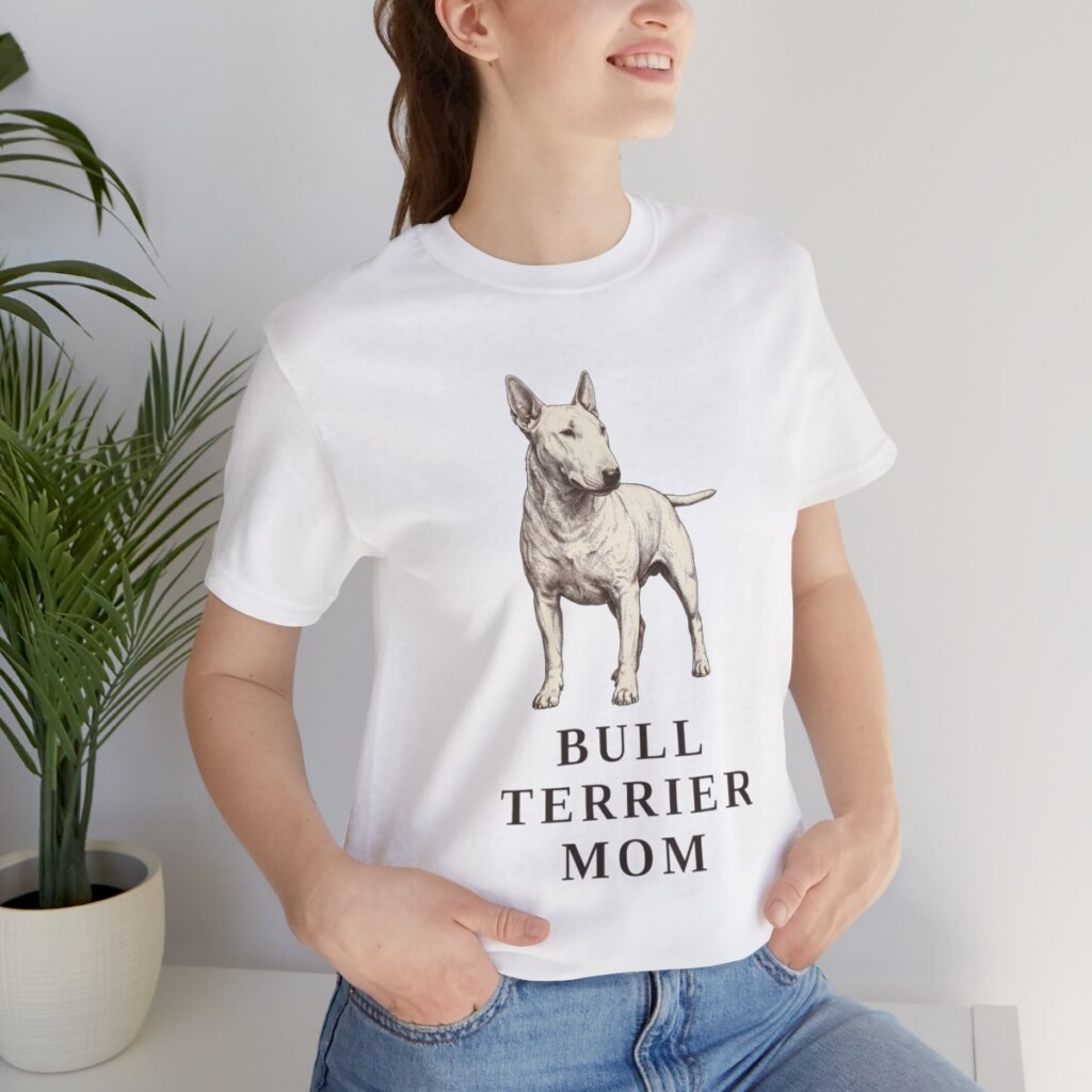 Bull Terrier Mom Shirt, Vintage Dog Sketch Tee, Dog Mom Gift