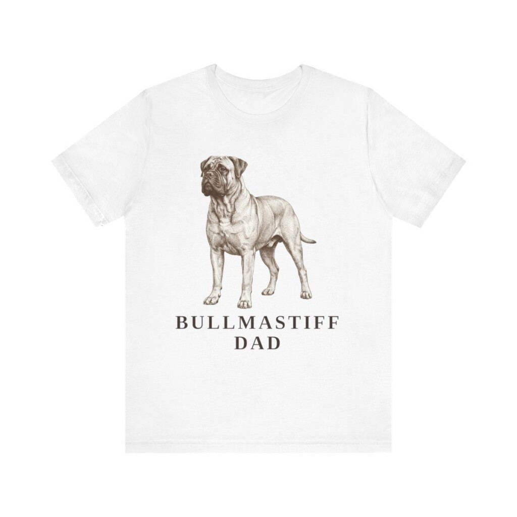 Bullmastiff Dad Shirt, Vintage Dog Sketch Tee, Dog Dad Gift Bullmastiff Dad Shirt, Vintage Dog Sketch Tee, Dog Dad Gift