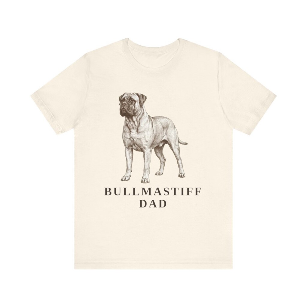 Bullmastiff Dad Shirt, Vintage Dog Sketch Tee, Dog Dad Gift Bullmastiff Dad Shirt, Vintage Dog Sketch Tee, Dog Dad Gift